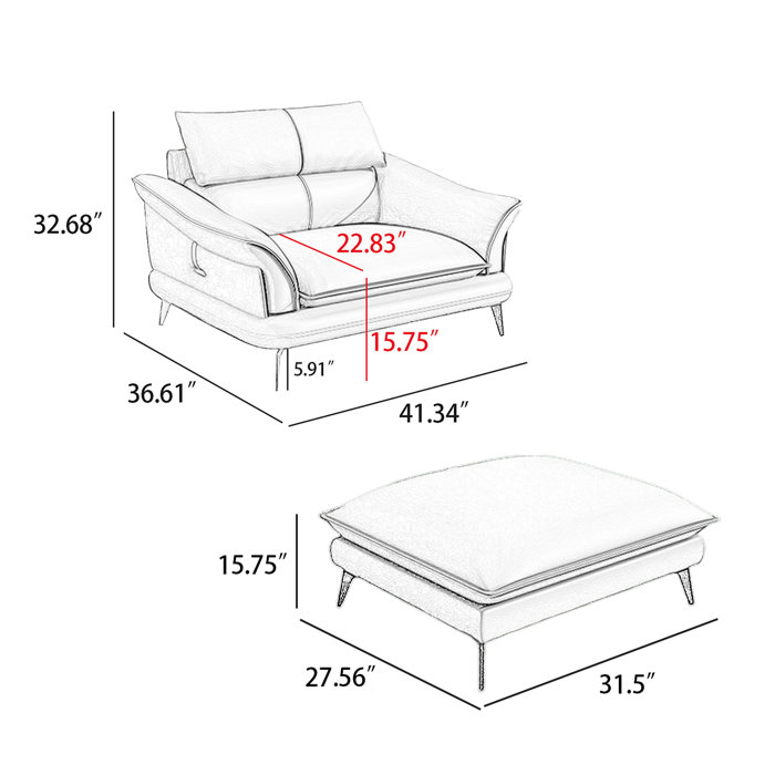 MIAOMIAO AABB666815122221MM&Color Leather Armchair Wayfair